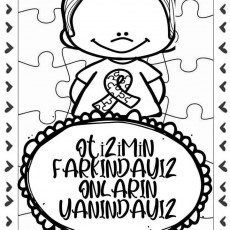 Otizm Farkındalık Eğitimi: Çocuklar İçin Boyama Sayfası