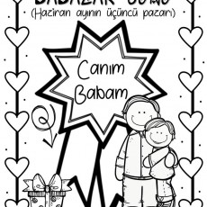 Babalar Günü Kutlama Kartı (1 Haziran 3. Pazar)