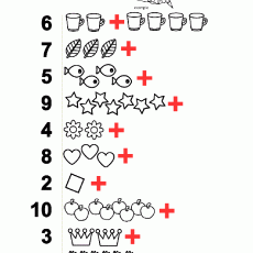 Eğitici Toplama Matrisi: 6 Kupa, 7 Yaprak, 5 Balık, 9 Yıldız, 4 Çiçek, 8 Kalp, 2 Kare, 10 Elma, 3 Taç, 9 Çatal
