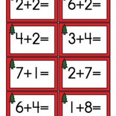 Temel Toplama İşlemleri Kartları (2+2, 6+2, 4+2, 3+4, 7+1, 2+7, 6+4, 1+8)