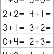 Toplama İşlemleri: Temel Matematik Egzersizleri (1 + 3, 2 + 2, 3 + 1, 0 + 4, 4 + 0)