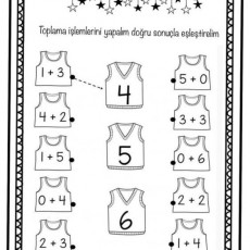 Toplama İşlemleri Eşleştirme Aktivitesi - 1+3, 4, 2+2, 3+3, 0+4, 2+3 ve 1+4