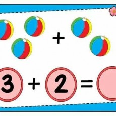 Renkli Toplar ile Toplama İşlemi: 3 + 2 = 5 Eğitici Materyal