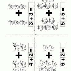 Hayvanlar ile Temel Matematik Toplama Problemleri - 3+3, 5+5, 4+2, 6+2
