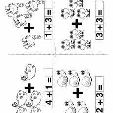 Eğitsel Matematik Çalışma Sayfası: Toplama Problemleri (1+3, 3+3, 4+1, 2+3)