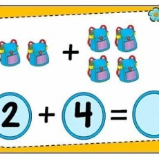 Toplama İşlemi - 2 Sıfır Numaralı Sırt Çantası ve 4 Sayısı