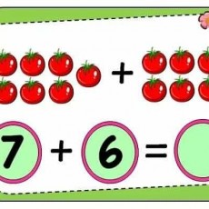 Toplama İşlemi: 7 Domates + 6 Domates = 9