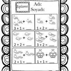 Eğitsel Toplama Alıştırmaları: 3+1, 1+2, 2+2, 3+2, 2+1, 1+1