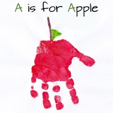 A is for Apple: Educational Handprint Art for Learning the Alphabet
