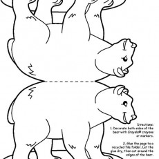 Eğitici Aktiviteler: Renkli Ayı Craft Projesi (Stand-Up Bear) - 1 Ayı, 1 İki Taraflı Görsel, Yaratıcılık ve Motor Beceriler