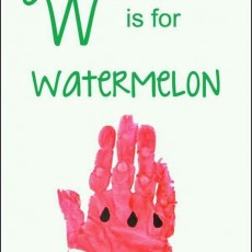 Hand Print Art: W is for Watermelon - Educational Art Activity for Kids