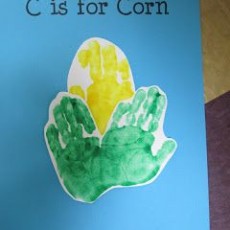 C is for Corn: Educational Handprint Art Activity for Kids