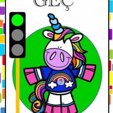 Eğlenceli Trafik ve Renk Öğrenimi: Unicorn Temalı Geçiş Tabelası (5)