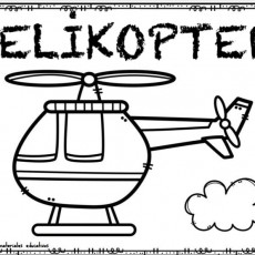 Eğitici Boyama Sayfası - HELİKOPTER