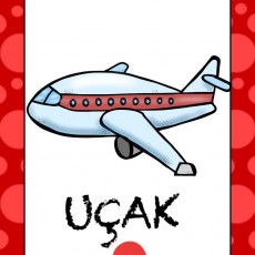 Uçak - Eğitim Materyali (Sesli: U, A; Sessiz: Ç, K)