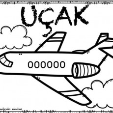 Uçak - U, ü, c, a, k (Eğitici Materyal)