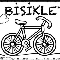Bisiklet Çizimi ve Okuma Kartı - Eğitici Materyal