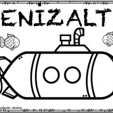 DENİZALTI - 2 (İki) ve Balık Çizim Eğitici Materyali