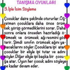 Tanışma Oyunları: 3.İple İsim Söyleme - Eğitim ve Eğlence