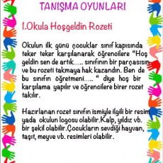 Tanışma Oyunları: 1. Okula Hoşgeldin Rozeti - Eğitsel Tanışma Etkinliği