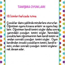 Tanışma Oyunları: 18. İsimleri Hafızada Tutma Oyunu