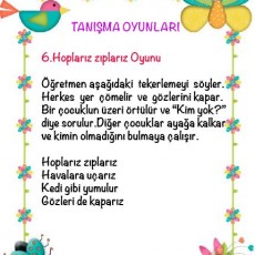 Tanıma Oyunları - 6. Hoplarız Zıplarız Oyunu