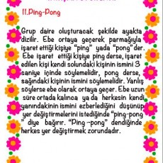 Tanışma Oyunları - II. Ping-Pong: Eğlenceli İletişim Oyunu Açıklaması