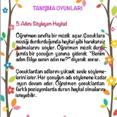 Tanışma Oyunları - Adını Söyleyen Heykel Etkinliği