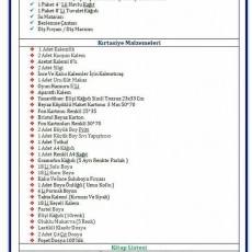 Anasınıfları İhtiyaç Listesi - Malzeme ve Kitap Gereksinimleri