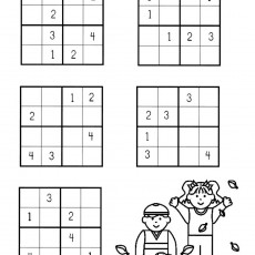 Eğitici Sudoku Tamamlama Etkinliği: Sayılar ve Çocuklar Temalı