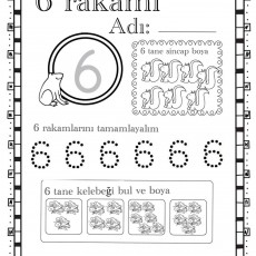 Eğitici Materyal: 6 Rakamı ve Hayvanlar