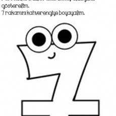 Rakam 7 Eğitici Boyama Etkinliği