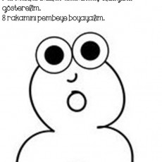 Rakam 8 Eğitimi ve Boyama Aktivitesi