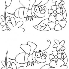 Eğlenceli Arı ve Çiçekler Coloring Activity - Anaokulu Eğitimi