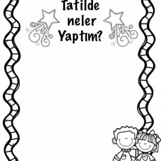 Tatilde Neler Yaptım? - Eğitsel Çalışma Sayfası