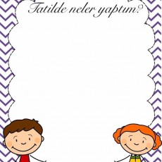 Tatilde Neler Yaptım: Çocukların Tatil Etkinlikleri İçin Boş Alan