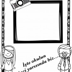 Eğlenceli Okul Fotoğraf Albümü Taslağı