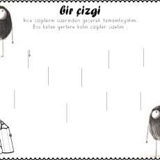 Çizgi Tamamlama Aktivitesi - Çocuklar İçin Eğitici Materyal