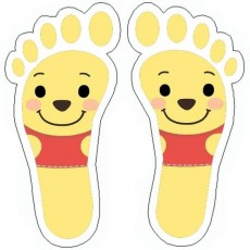 Winnie the Pooh Ayak Baskısı Şablonu