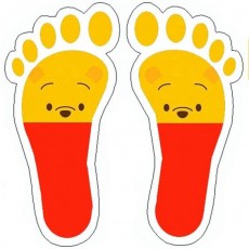 Winnie the Pooh Temalı Ayak İzi Çizimi