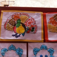 Kağıt katlama buruşturma, yuvarlama, sulu boya  (257)