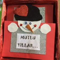 okul öncesınde kağit işler, duvar süsü ,davetiye kartları ,suluboya çalişması (5104)