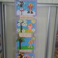 okul öncesınde kağit işler, duvar süsü ,davetiye kartları ,suluboya  çalişması (5141)