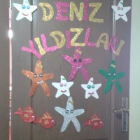 okul öncesınde kağit işler, duvar süsü ,davetiye kartları ,suluboya çalişması (5212)