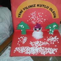 okul öncesınde kağit işler, duvar süsü ,davetiye kartları ,suluboya çalişması (5221)