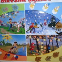 okul öncesınde kağit işler, duvar süsü ,davetiye kartları ,suluboya çalişması (5500)