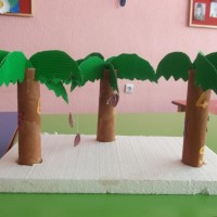 okul öncesınde kağit işler, duvar süsü ,davetiye kartları ,suluboya çalişması (5699)