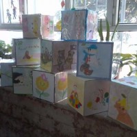 okul öncesınde kağit işler, duvar süsü ,davetiye kartları ,suluboya çalişması (5792)