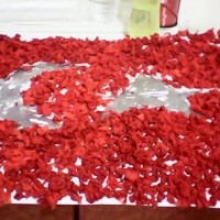 okul öncesınde kağit işler, duvar süsü ,davetiye kartları ,suluboya çalişması (6009)