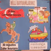 okul öncesınde kağit işler, duvar süsü ,davetiye kartları ,suluboya çalişması (6032)